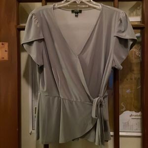 Olive Green Wrap Top